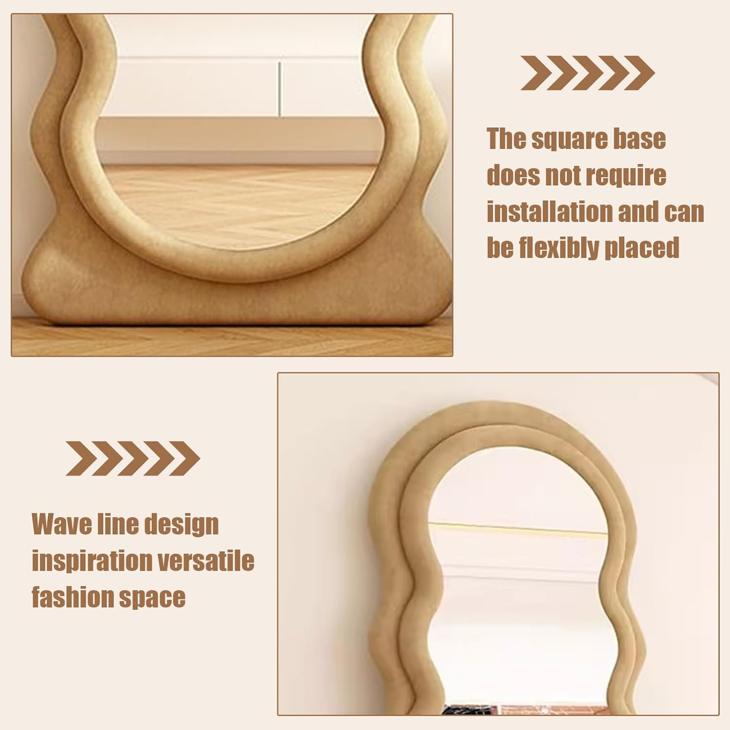 Wavy Floor Mirror 160x60cm