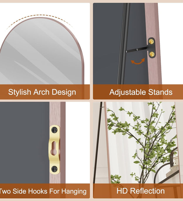 Full Length Mirror - Wall Mounted,Standing or Leaning,Gold.
