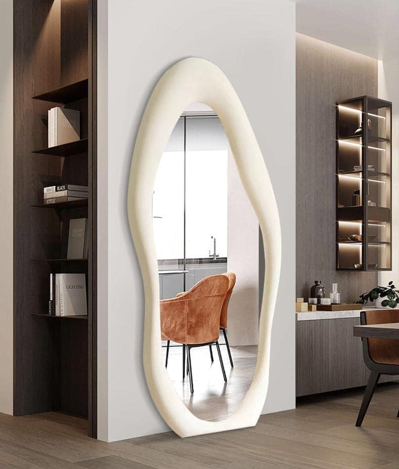 Velvet Fabric Full Length Mirror-Cloud