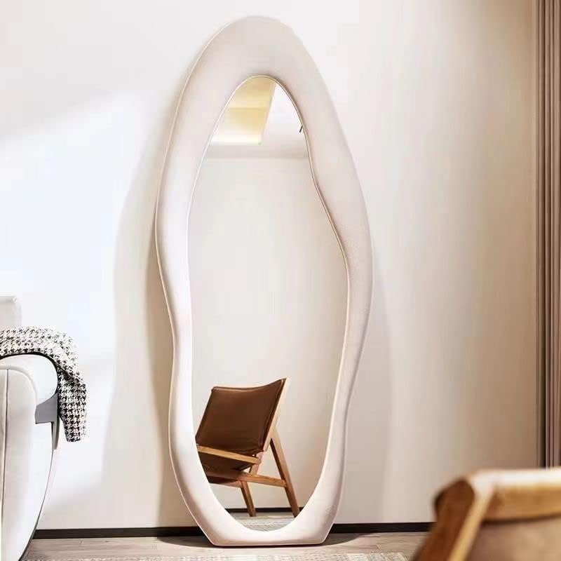 Velvet Fabric Full Length Mirror-Cloud