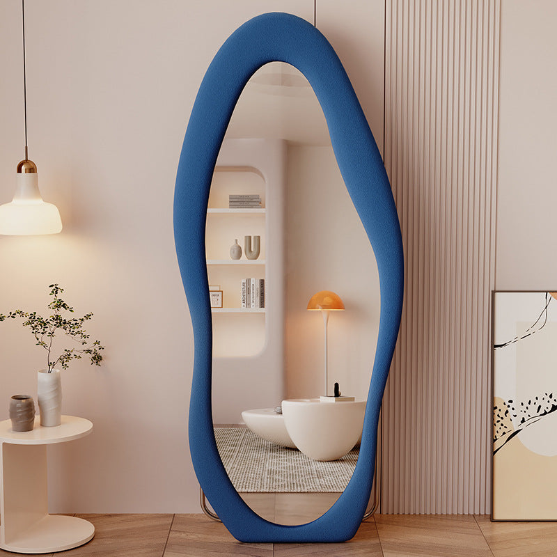 Velvet Fabric Full Length Mirror-Cloud